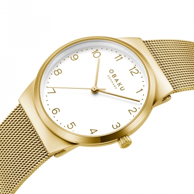 Relógio Mulher Obaku Land Gold - V255LXGIMG
