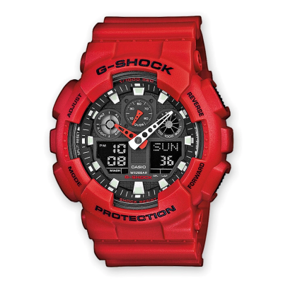 Relógio Unisexo G-Shock Classic Vermelho - GA-100B-4AER