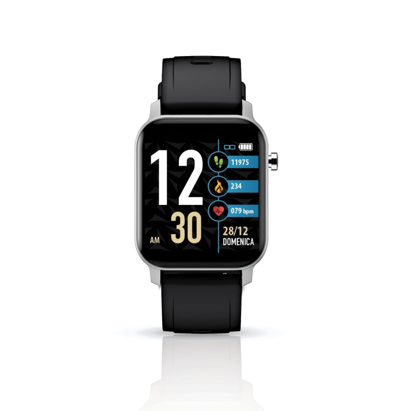 Smartwatch Techmade Techwatch X Prateado e Preto - TM-TWX-SIL
