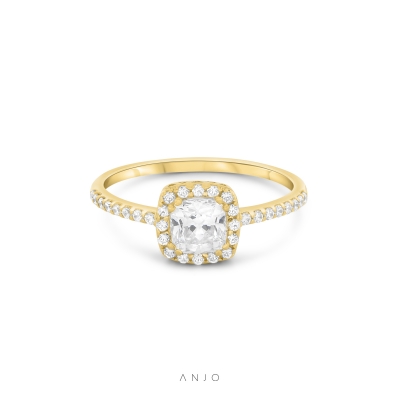 Anel Mulher ANJO Ouro 9K Cushion - AN9K622CZ