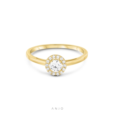 Anel Mulher ANJO Ouro 9K Round - AN9K630CZ