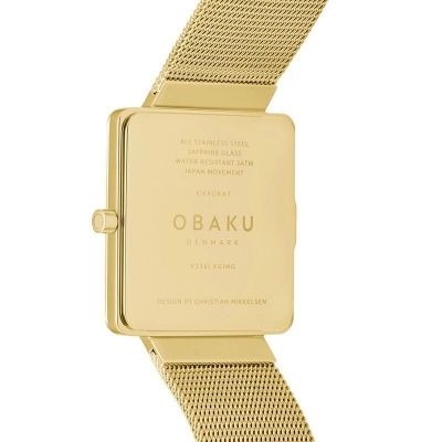 Relógio Mulher Obaku Kvadrat Gold - V236LXGIMG