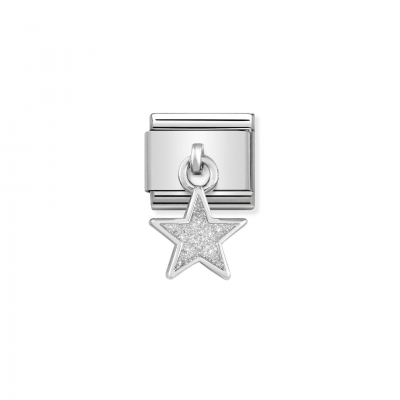 Link Nomination Composable Pendente Estrela Glitter Branco - 331805/02
