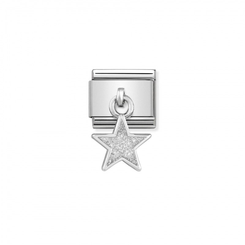 Link Nomination Composable Pendente Estrela Glitter Branco - 331805/02