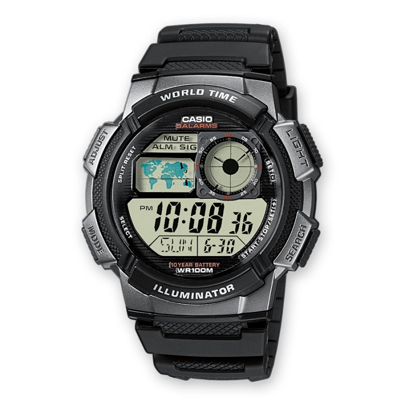 Relógio Homem Casio Collection Digital Preto - AE-1000W-1BVEF