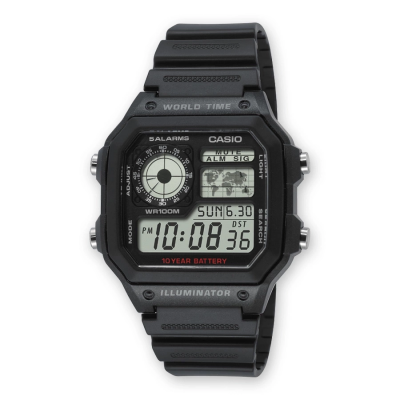Relógio Homem Casio Collection Digital Preto - AE-1200WH-1AVEF