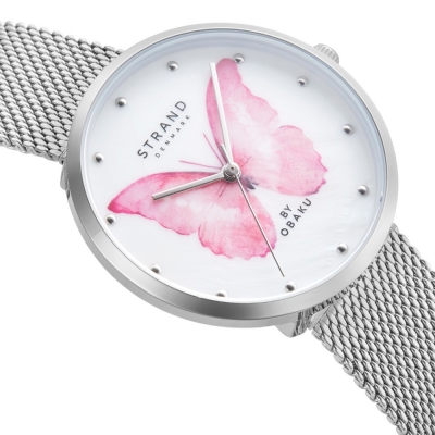 Relógio Mulher Strand Pink Butterfly Steel - S700LXCWMC-DBP