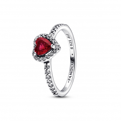 Anel Mulher Pandora Sparkling Red Elevateed Heart - 198421C02