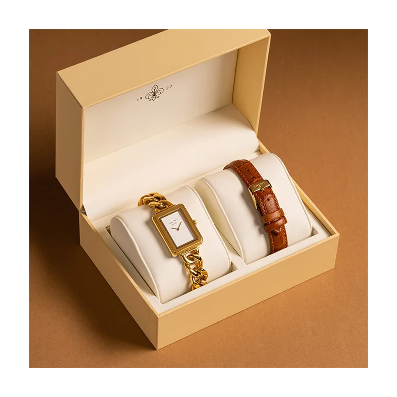 Relógio Mulher Cauny Box Facett Gold - CFT001PK