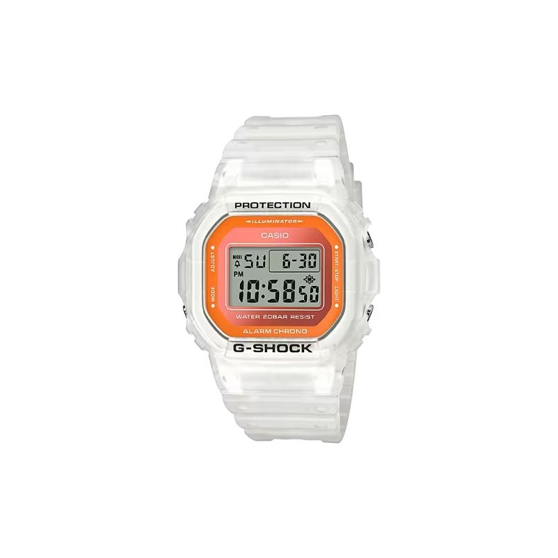 Relógio Homem G-SHOCK Série DW-5600 Transparente - DW-5600LS-7ER