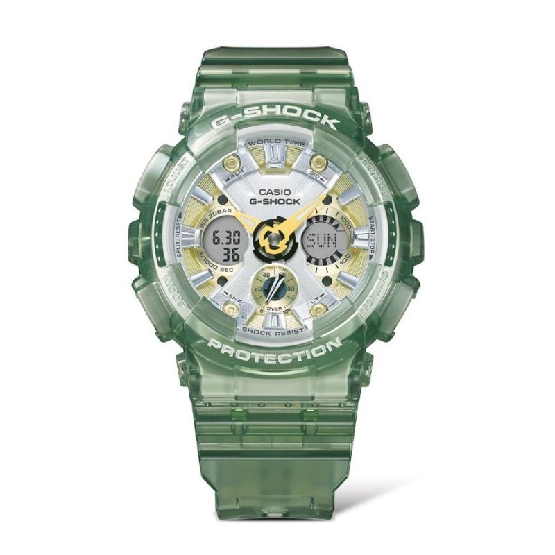 Relógio Homem G-SHOCK Série GMA-S120 Verde Transparente - GMA-S120GS-3AER
