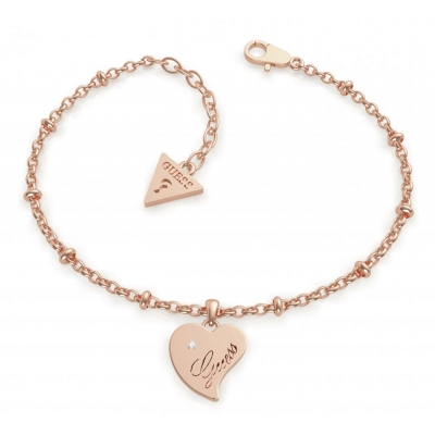 Pulseira Mulher Guess Queen Of Heart Ouro Rosa - UBB79011-S