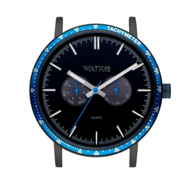 Relógio Watx and Co Analogic Race Preto e Azul 44 mm - WXCA2746
