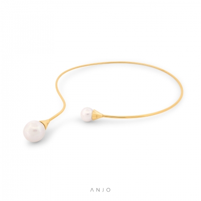 Gargantilha em Prata Mulher ANJO Pearls End Drops - CL0204DP