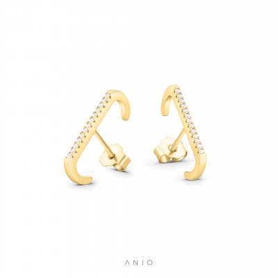 Brincos em Prata Mulher ANJO Hook Dourado - BR3115DCZ